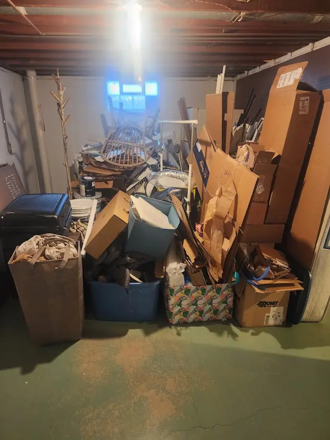 Roll-off dumpster container at job site for 20 Yard Dumpster Rental in Duluth